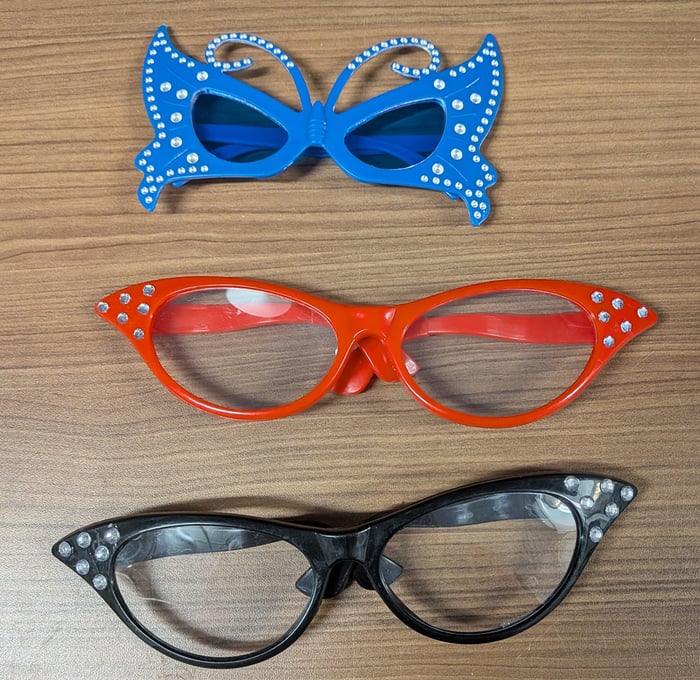 AC24 - Lunette oversized bleu rouge et noir image