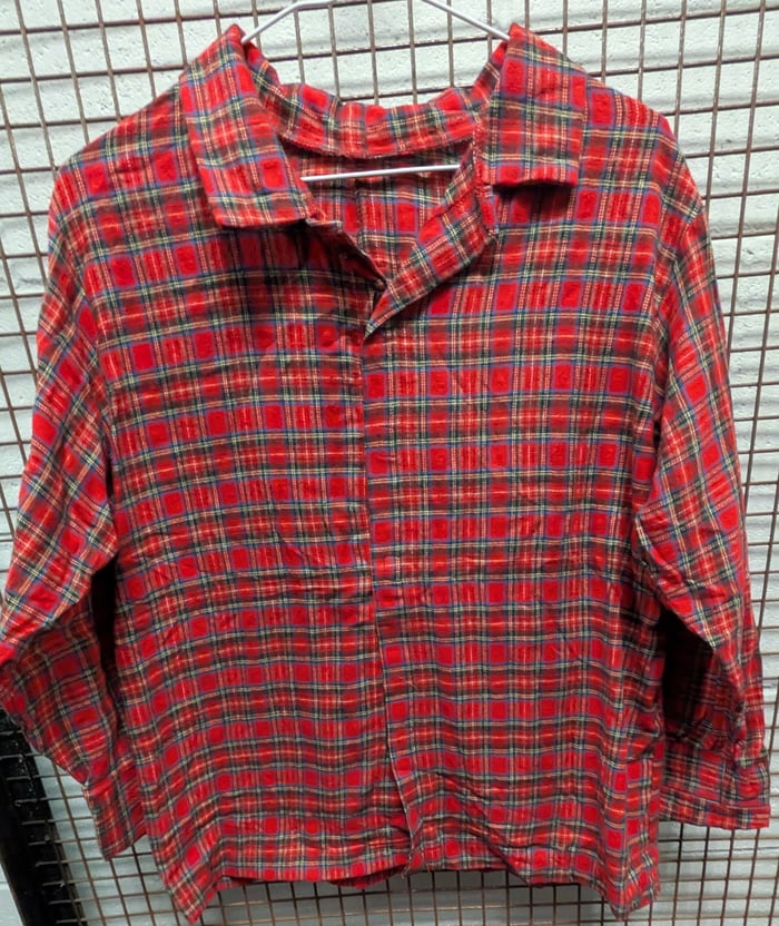 CH5 - Chemises à carreaux rouges à velcro (manche ¾) image